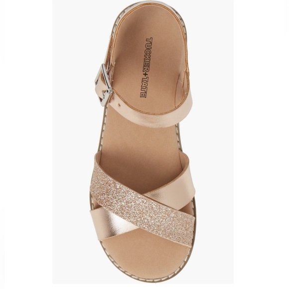 Tucker + Tate Arya Sandal In rose glitter size: 2 - Picture 1 of 4